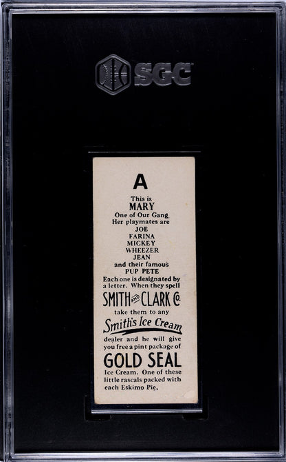 1920 F57 "Our Gang" Smith's Ice Cream Rare SGC-Graded Collection of 12 Cards8