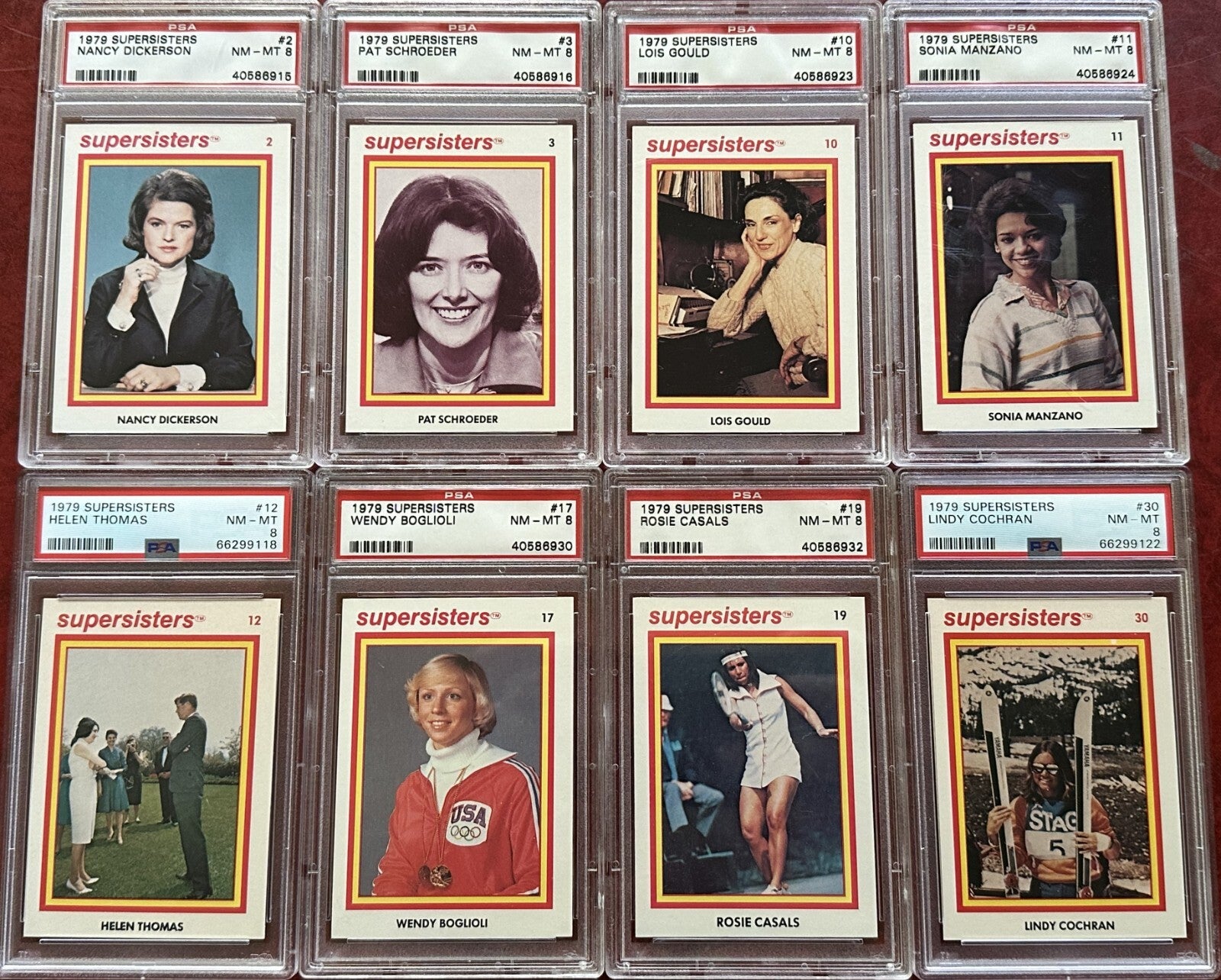 1979 Super Sisters Cards Complete Set (1 72) w/ 24 PSA Graded ALL 8s and 9s3