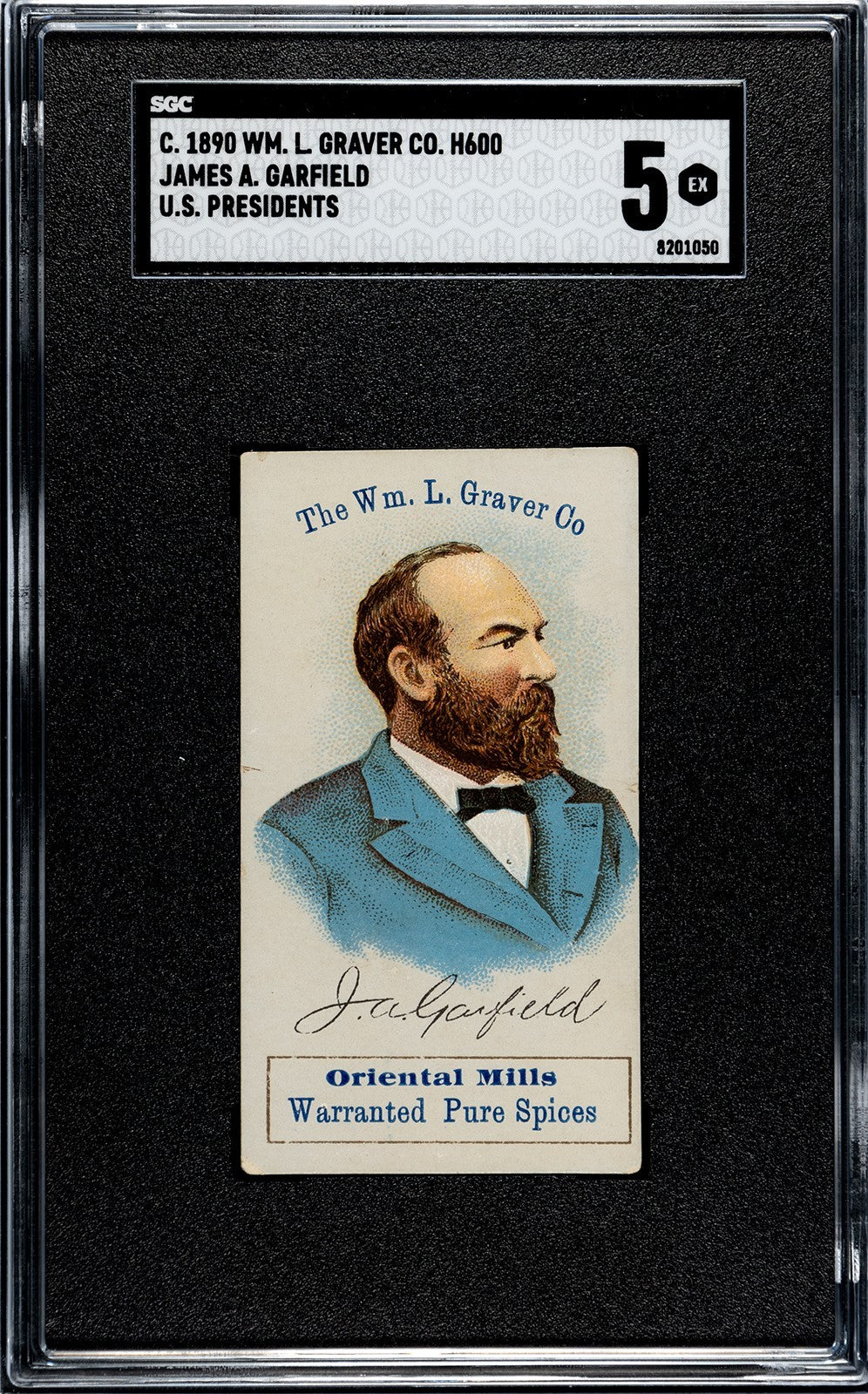 1889 H600 Wm. Graver U.S. Presidents James A. Garfield (SGC 5 EX) Oriental Mills0