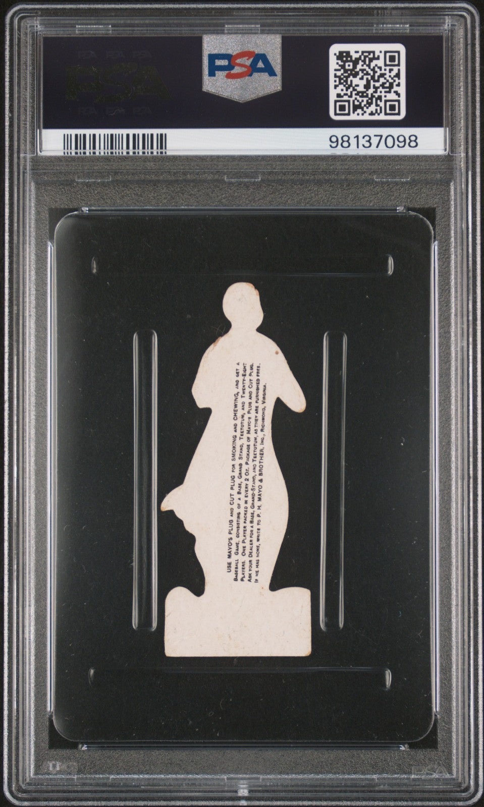 1896 N301 Mayo Die Cut Runner Boston - Standing Upright (PSA 4 VG/EX)1