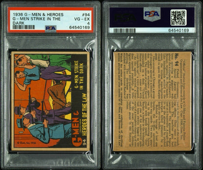 1936 G Men & Heroes of the Law #94 G Men Strike In The Dark (PSA 4 VGEX) Rare2
