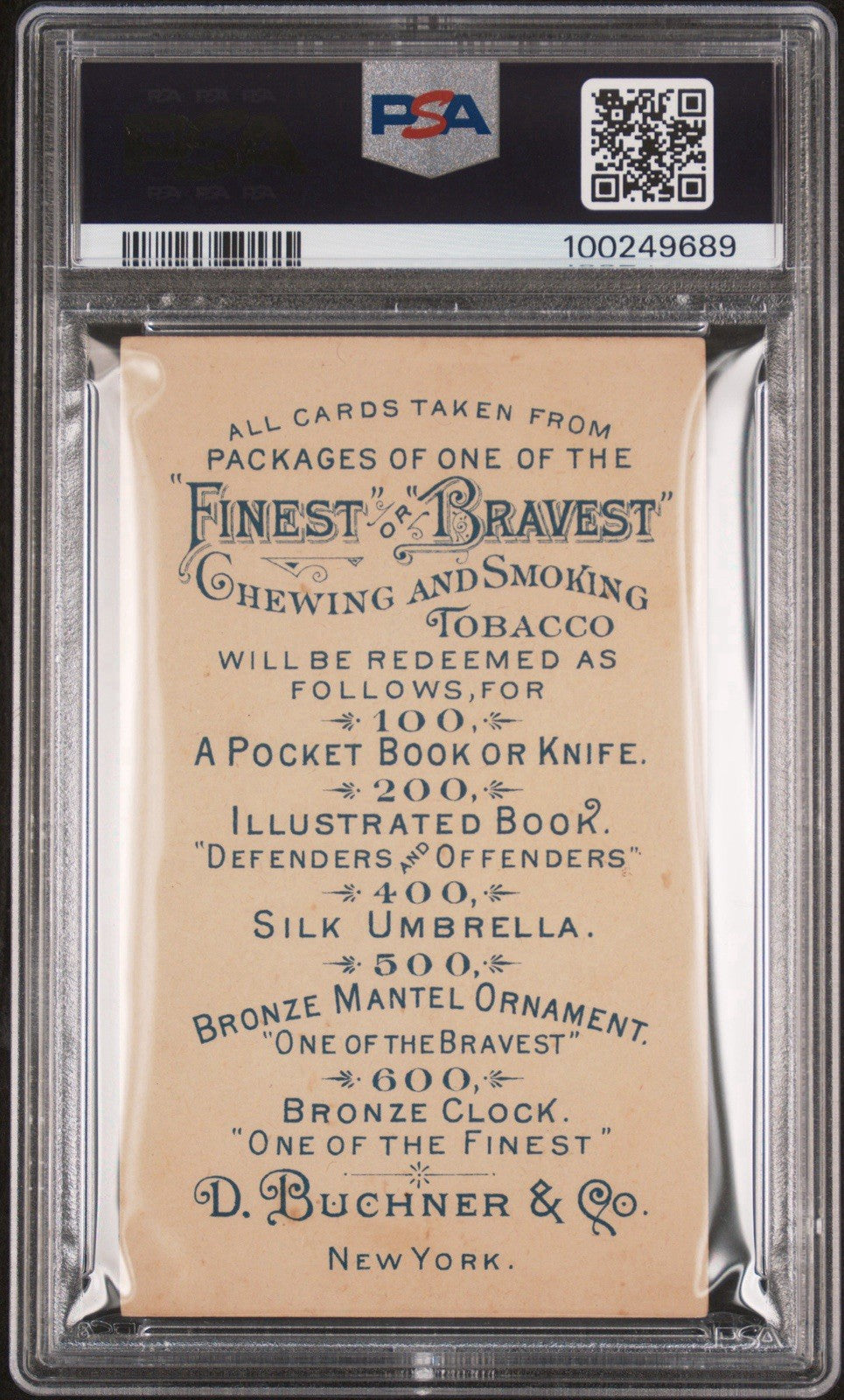 1888 N281 Buchner Scenes w/ Policeman St. (PSA 4 VG/EX) Saratoga Lake New York1