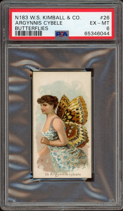 1888 N183 W.S. Kimball  & Co. Butterflies ARGYNNIS CYBELE #26 (PSA 6 EX/MT)0