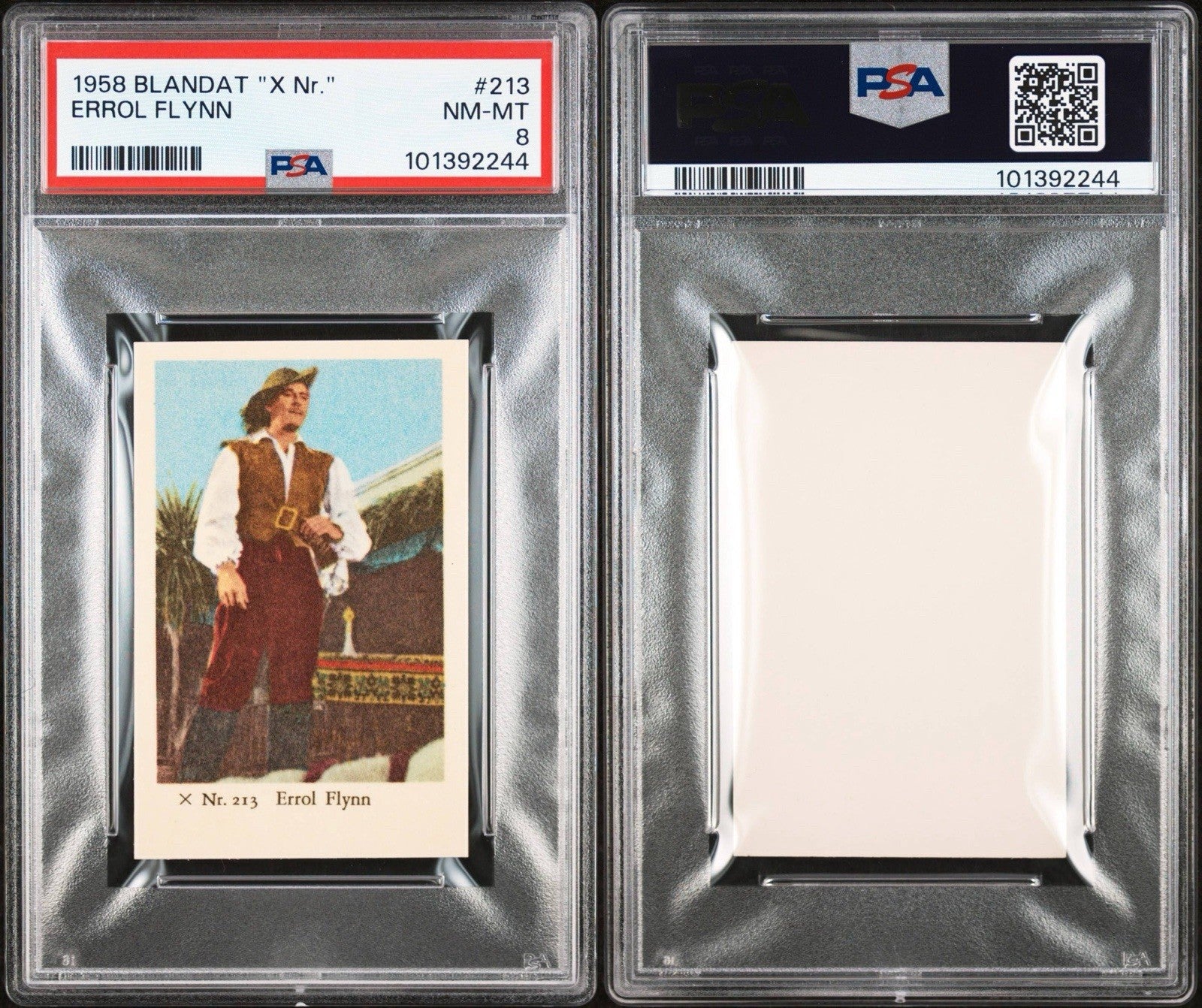 1958 Blandat "X Nr." #284 Errol Flynn as Robin Hood (PSA 8 NM/MT) Pop 1 Highest2