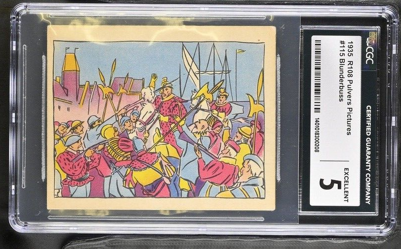 1935 R108 Pulver Co. Gum Pictures #115 (CGC 5 EX) Blunderbuss