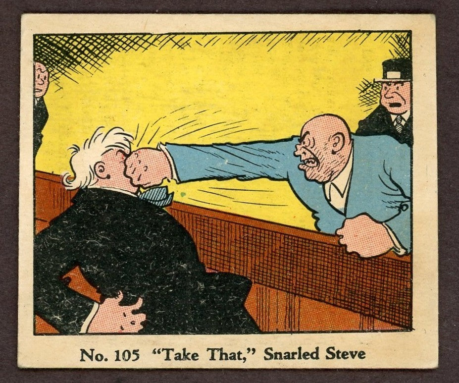 1937 Dick Tracy Caramels Card #105 Take That, Snarled Steve (Tough High Number)0