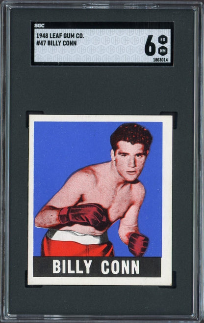 1948 Leaf Knock Out Bubble Gum Boxing Card #47 Billy Conn (SGC 6 EX/MT)0