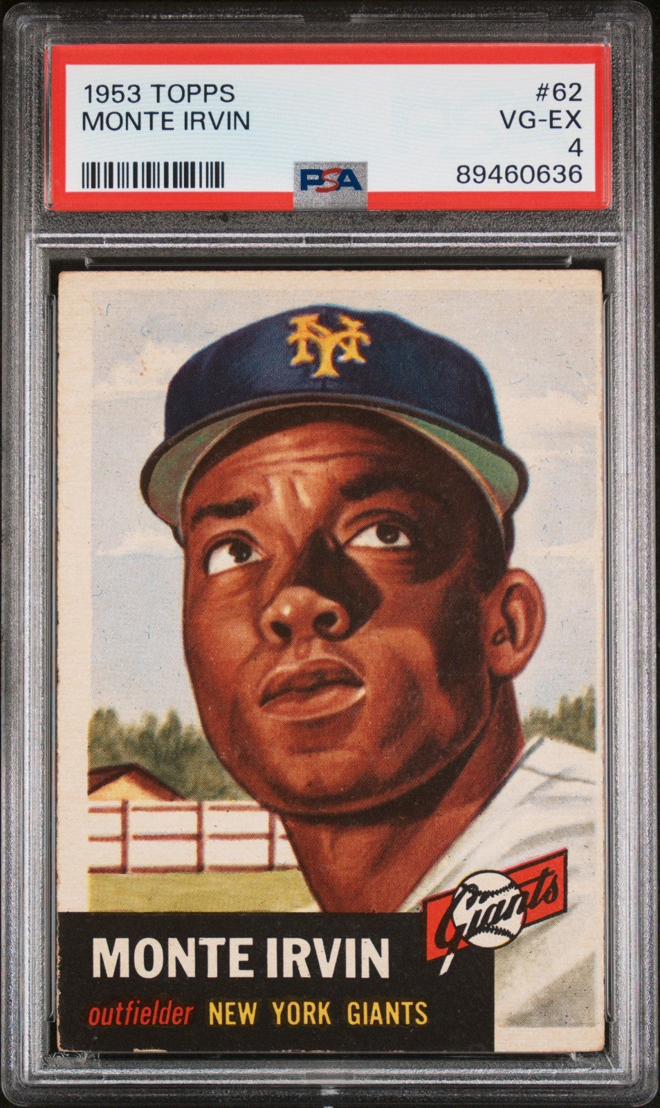 1953 Topps #62 Monte Irvin (PSA 4 VG/EX) New York Giants HOF0