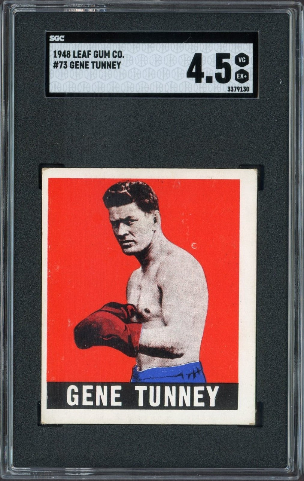 1948 Leaf Knock Out Bubble Gum Boxing #73 Gene Tunney (SGC 4.5 VG/EX+)0