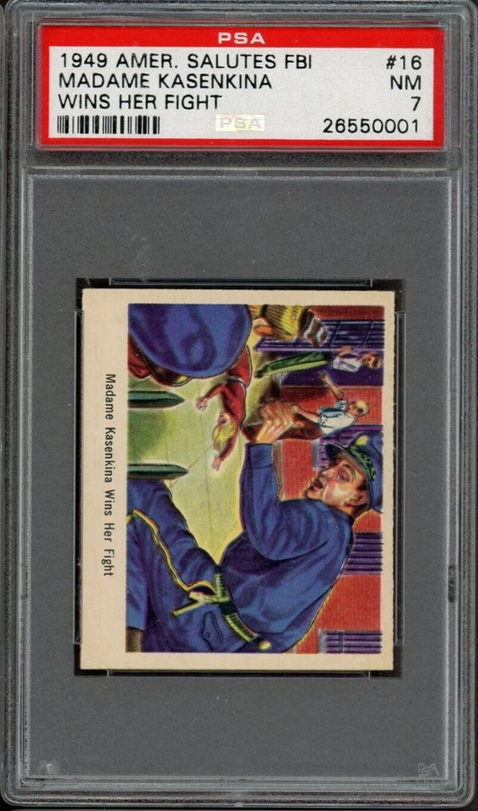 1949 BOWMAN America Salutes the FBI #16 Madame Kasenkina (PSA 7 NM)0