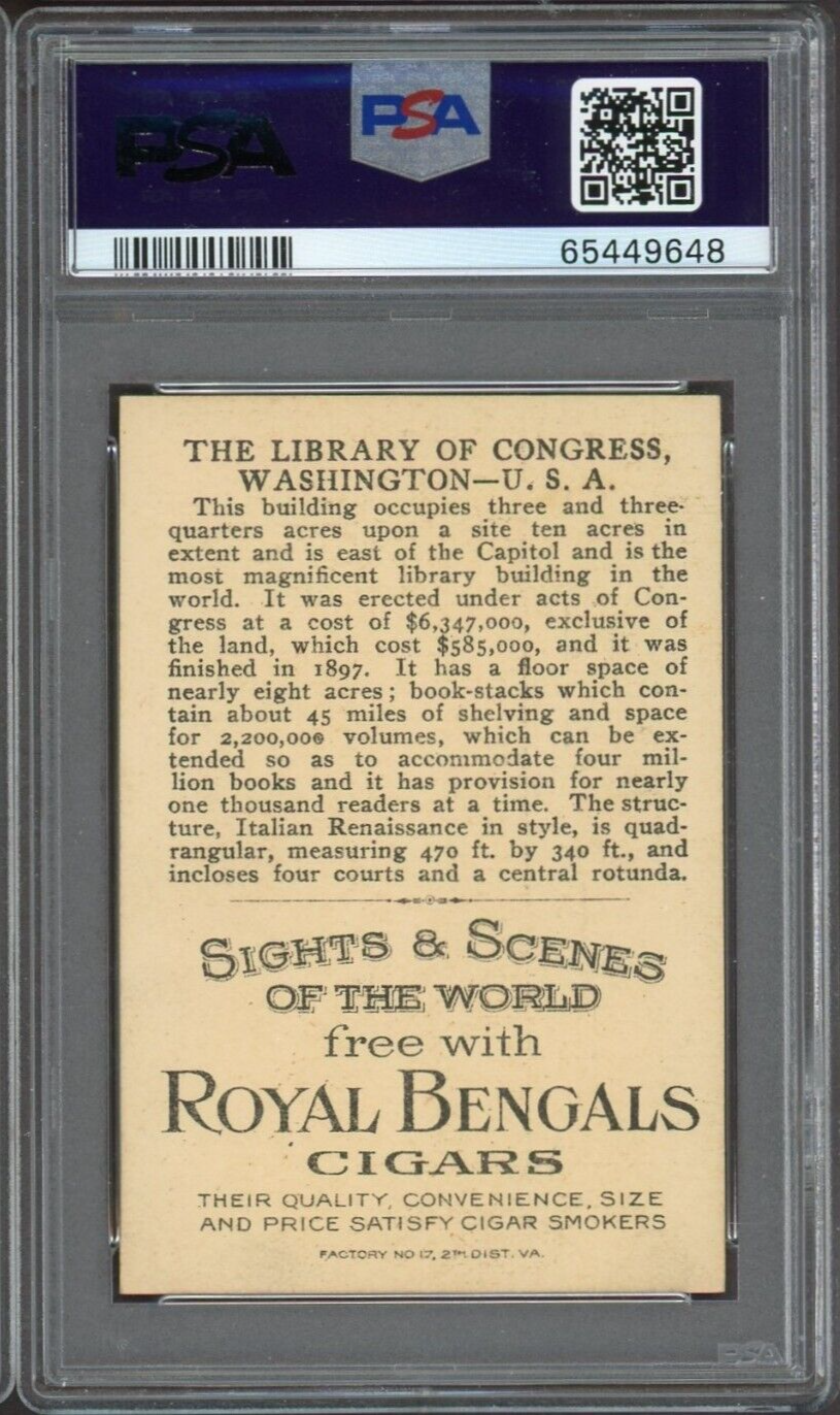 1911 T99 Sights & Scenes of the World LIBRARY OF CONGRESS (PSA 7 NM)1