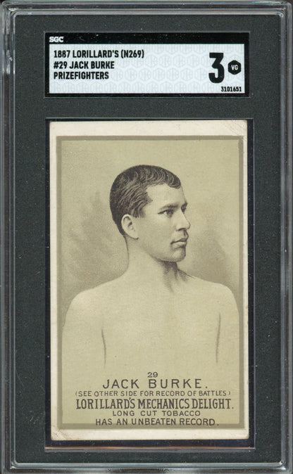 1887 Lorillards N269 Mechanics Delight Prizefighters (SGC 3 VG) Texas Jack Burke0