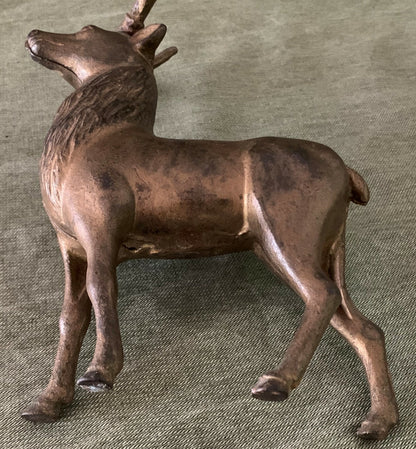 Vintage Cast Iron LARGE STAG BANK Still Coin ARCADE CO. 1920s TALL! 9 1/4"2