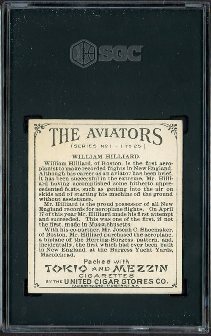 1911 Tokio and Mezzin Cigarettes T38 The Aviators (SGC 5 EX) William Hillard