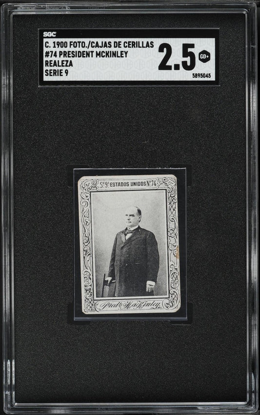 1900 Fototipias De Las Cajas De Cerillas Realeza S. 9 President McKinley SGC 2.50