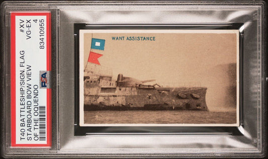 1910 T40 Hoffman House Cigars Battleships #XV Starboard View Oquendo PSA 4 VG/EX0