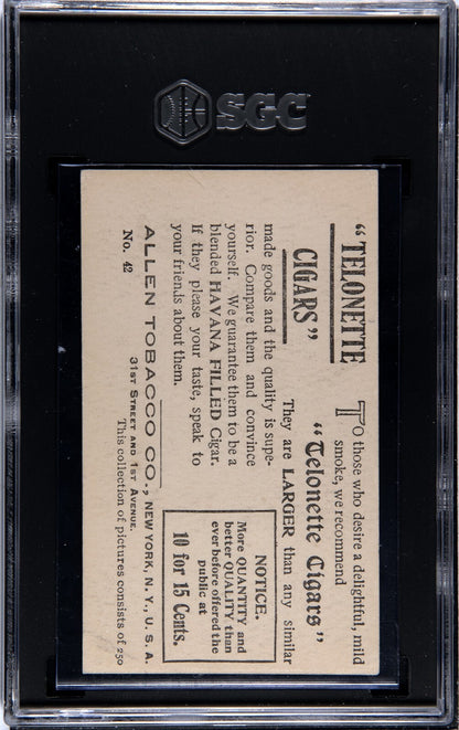 1903 T116 Allen Tobacco Co. Telonette Cigars #42 Native American Archer SGC 5 EX1