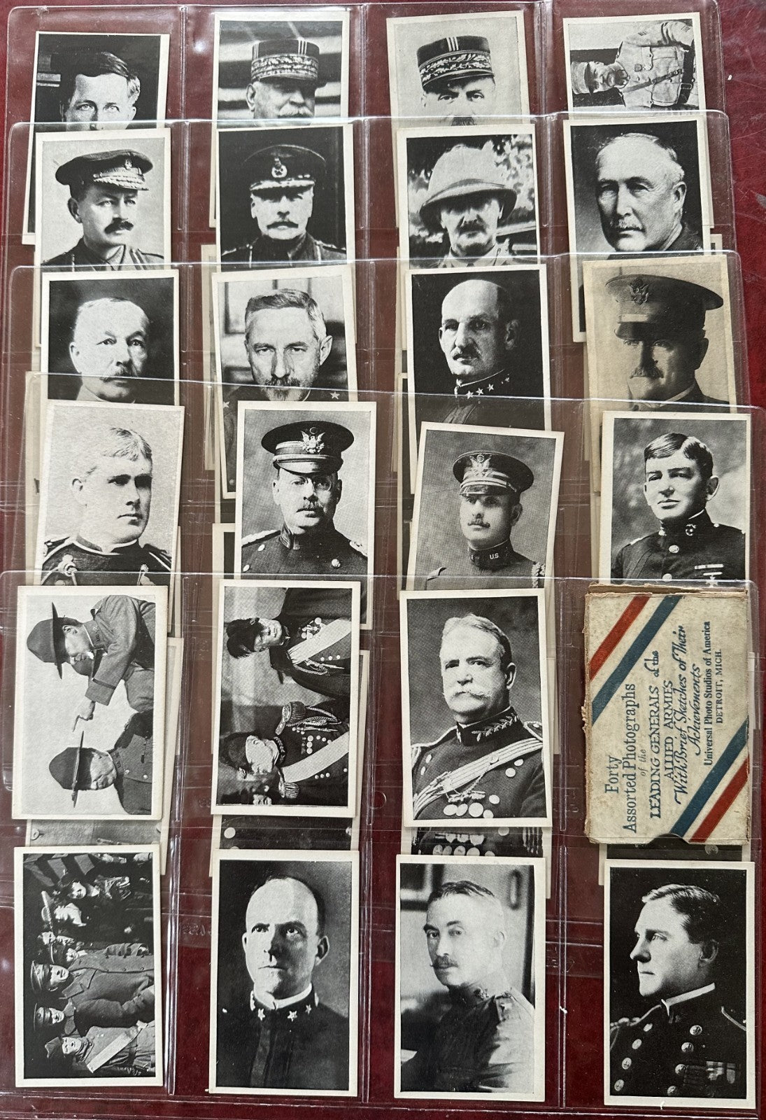 W641 LEADING GENERALS of the ALLIED ARMIES Complete Set (40) w/ Pershing0