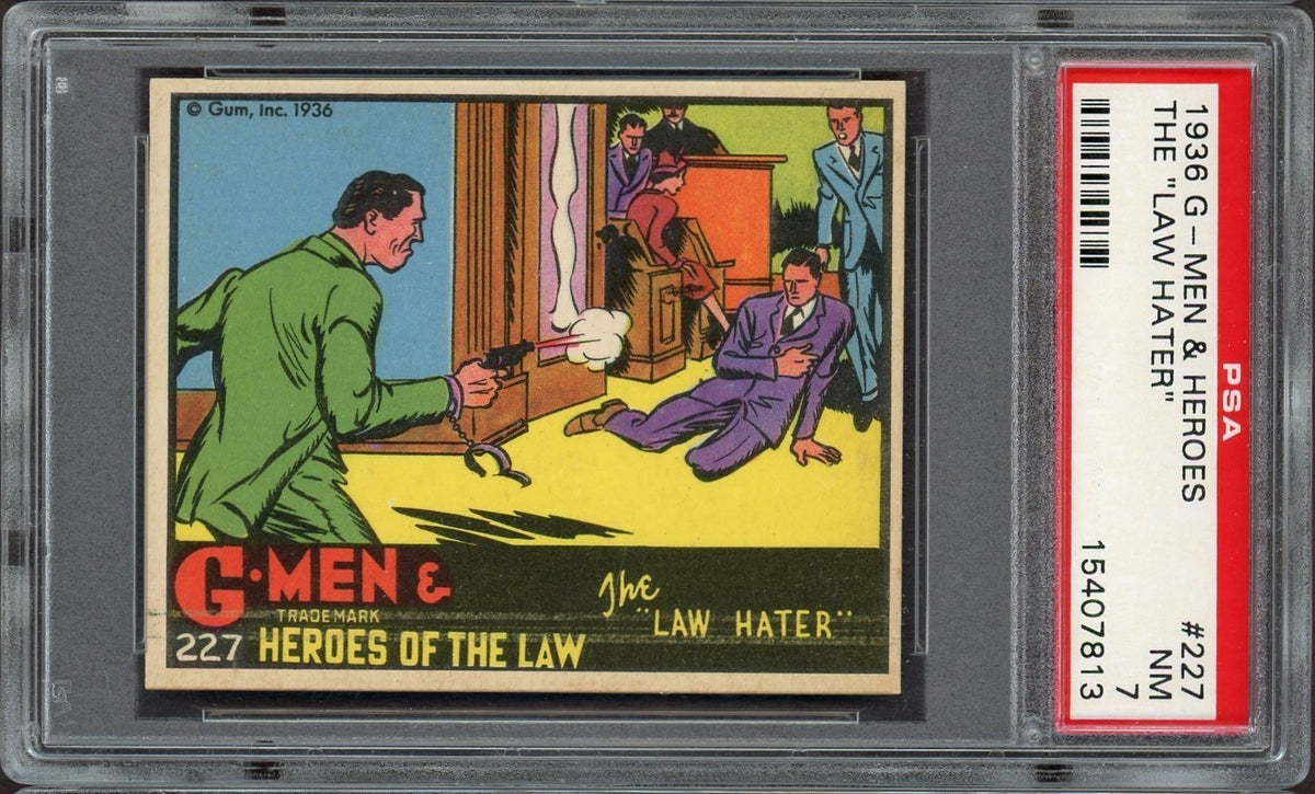 1936 Gum G-Men & Heroes of the Law #227 The Law Hater (PSA 7 NM) High #0