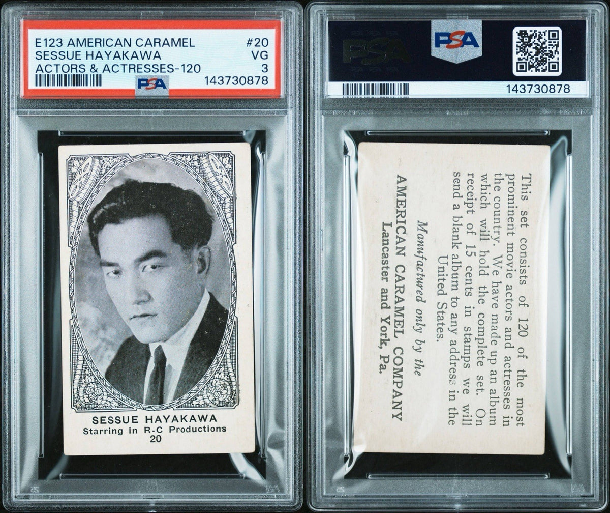 E123 American Caramel Actors & Actresses 120 back #20 (PSA 3 VG) Sessue Hayakawa2