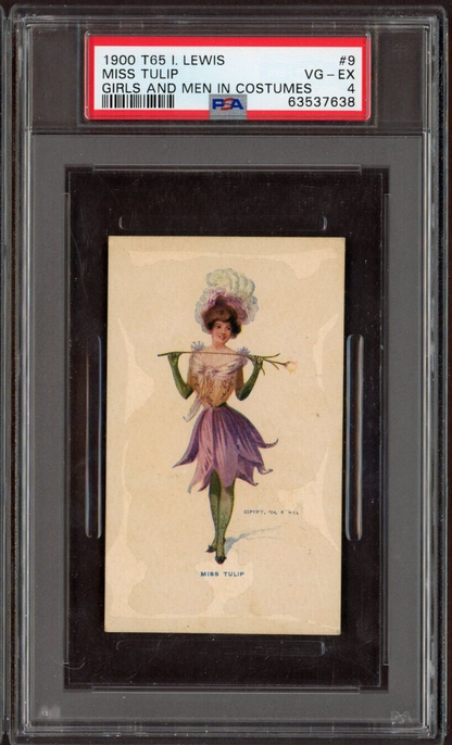 1900 T65 I. Lewis "Miss Tulip" Girls and Men in Costumes (PSA 4 VG/EX) Rare Type0