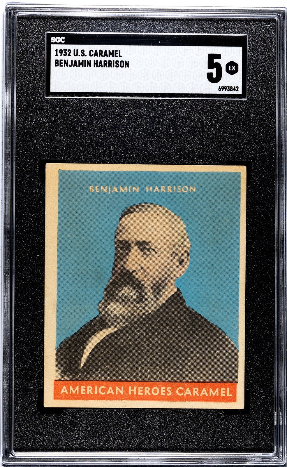 1932 U.S. Caramel Presidents Benjamin Harrison (SGC 5 EX) BLUE0
