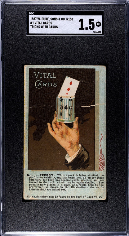 1887 N138 W. Duke Sons & Co. "Tricks with Cards" (SGC 1.5 FR) Scarce #1 Card0