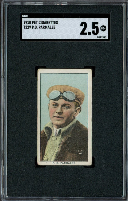 1910 T229 Pet Cigarettes Philip Orin Parmelee (SGC 2.5 GD+) AVIATOR0