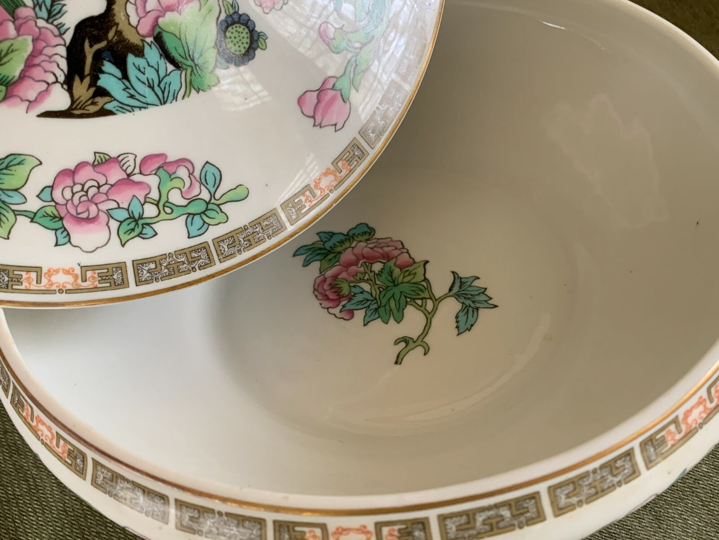 SYRACUSE O.P.CO. CHINA Covered Tureen w. Lid INDIAN TREE Pattern2