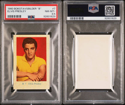 1960 Bokstavsbilder "B" Elvis Presley Card #7 (PSA 8.5 NM MT+) Pop 13