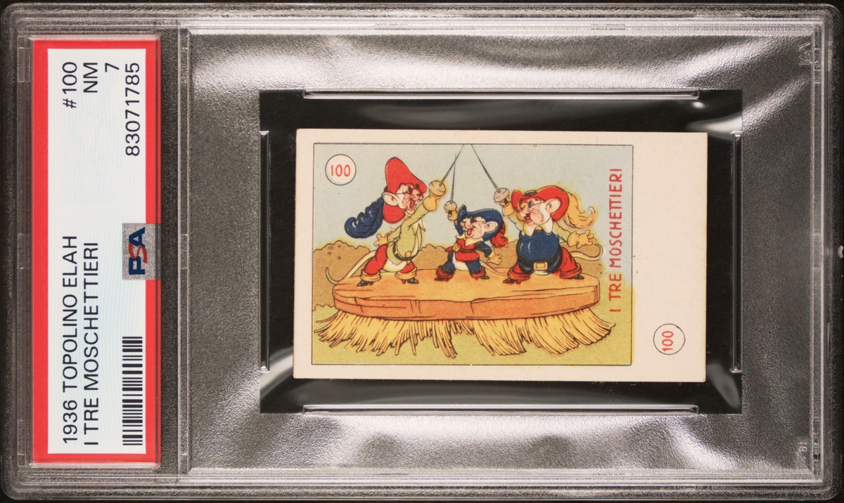 1936 Topolino Elah Disney Candy Cards #100 (PSA 7 NM) Last Card in Set Top Pop 10