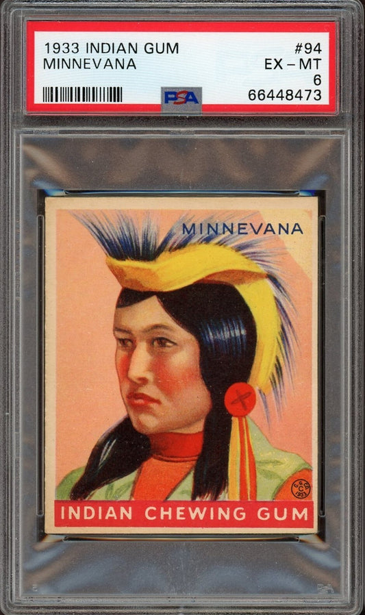 1933 Goudey Indian Gum (Series 264) #94 Minnevana (PSA 6 EX/MT)0