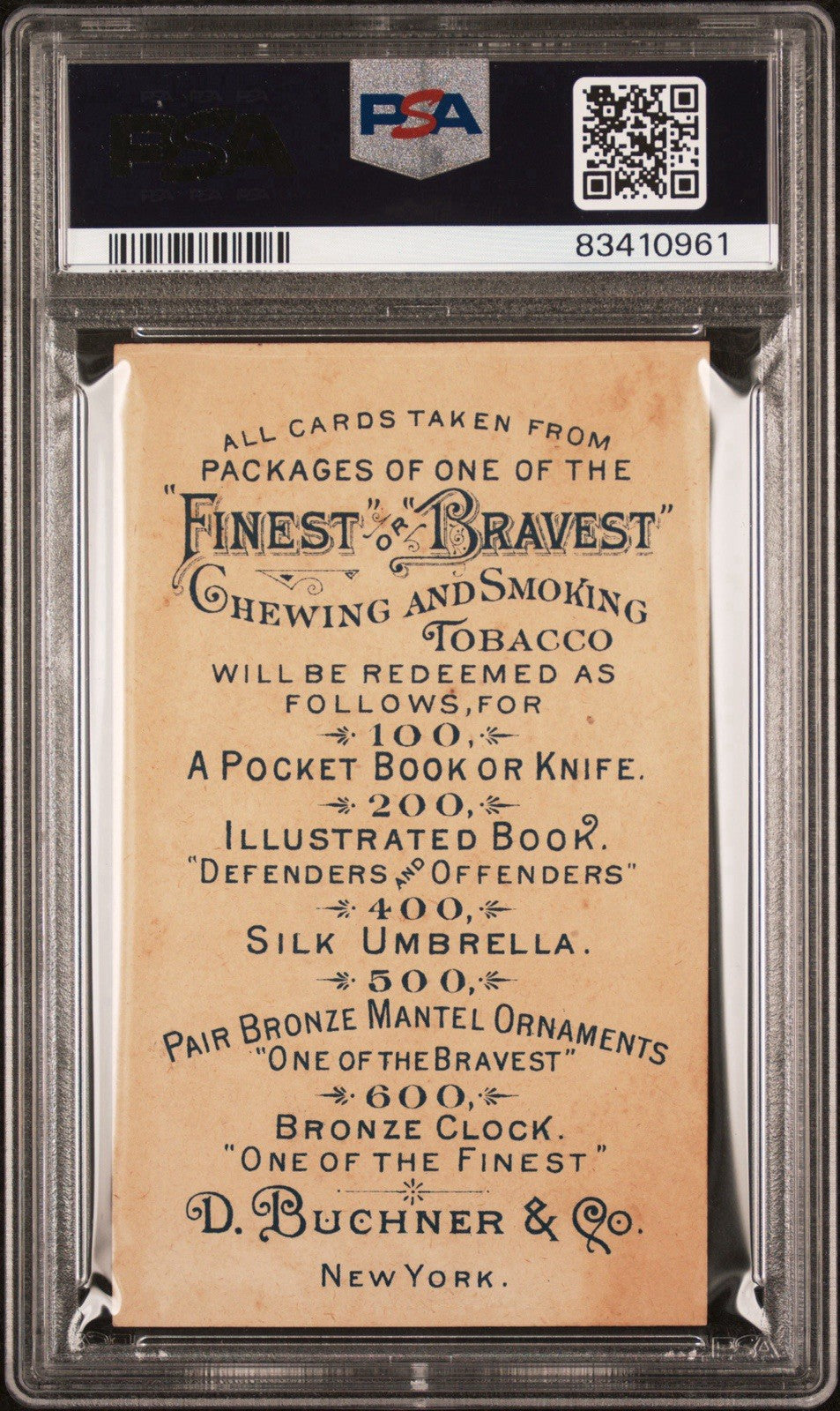 1888 N281 Buchner Scenes w/ Policeman St. (PSA 5 EX) Episc. Church St. Augustine1