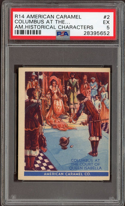 1930 R14 Am. Caramel Historical Characters #2 Columbus/Isabella (PSA 5 EX)0