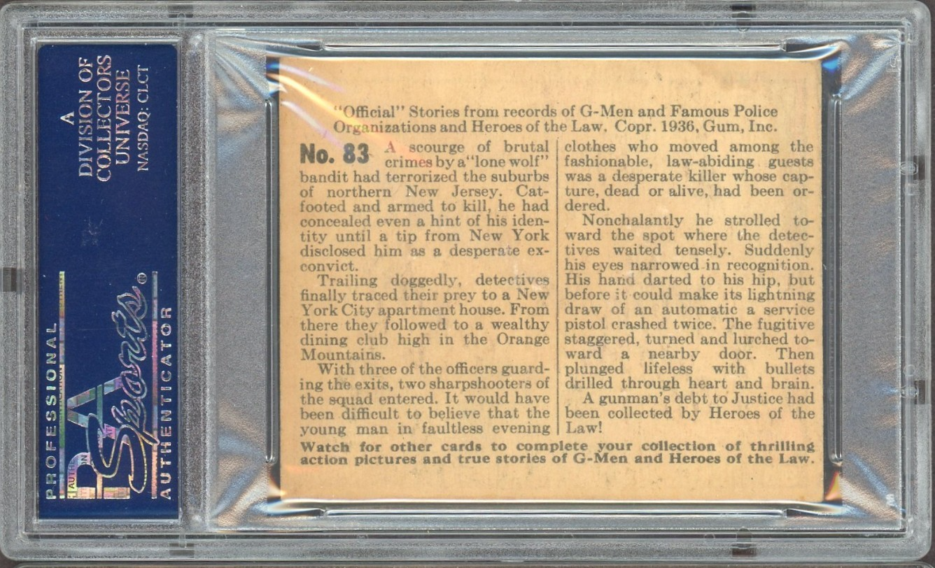 1936 G-Men & Heroes #83 A Bullet-Collected Debt (PSA 4.5 VG/EX+) Rare Number1