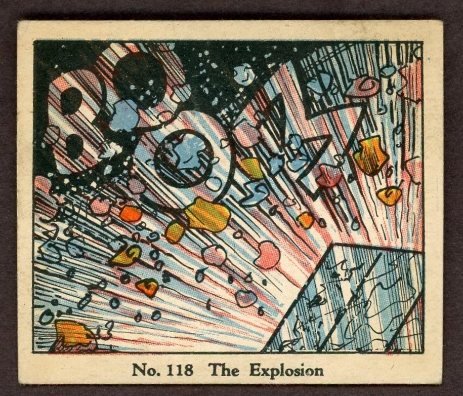 1937 Dick Tracy Caramels Card #118 The Explosion (Tough High Number)0