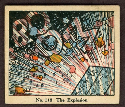 1937 Dick Tracy Caramels Card #118 The Explosion (Tough High Number)0