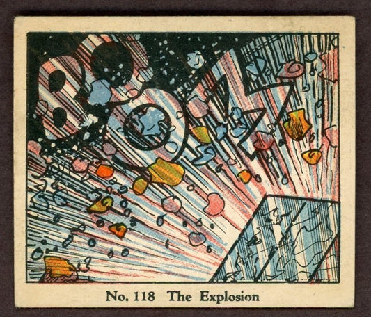 1937 Dick Tracy Caramels Card #118 The Explosion (Tough High Number)0