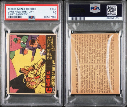 1936 G-Men & Heroes #349 Crushing The Cry Baby Bandits (PSA 5 EX) High Number2