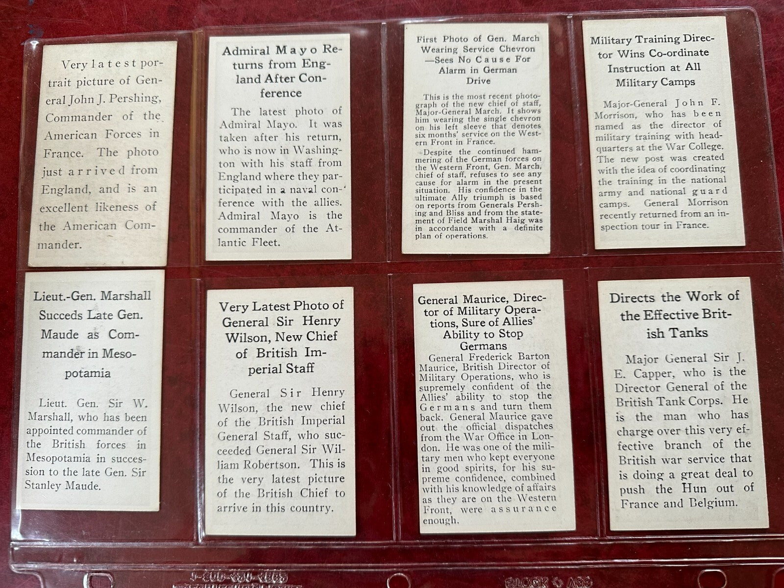 W641 LEADING GENERALS of the ALLIED ARMIES Complete Set (40) w/ Pershing6