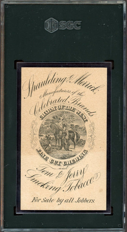 1880s Trade Card Spaulding & Merrick (SGC 4 VG/EX) Charm of the West Tobacco1