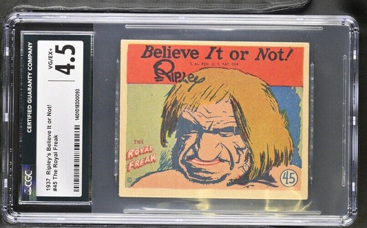 1937 Ripley's Believe It or Not #45 The Royal Freak (CGC 4.5 VG/EX+) High Number