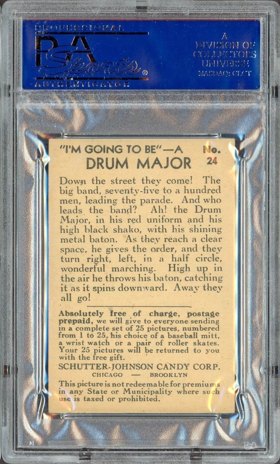 1935 R72 "I’m Going to be" #24 Drum Major (PSA 6 EX/MT)1