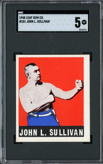 1948 Leaf Knock Out Bubble Gum Boxing #101 John L. Sullivan (SGC 5 EX)0