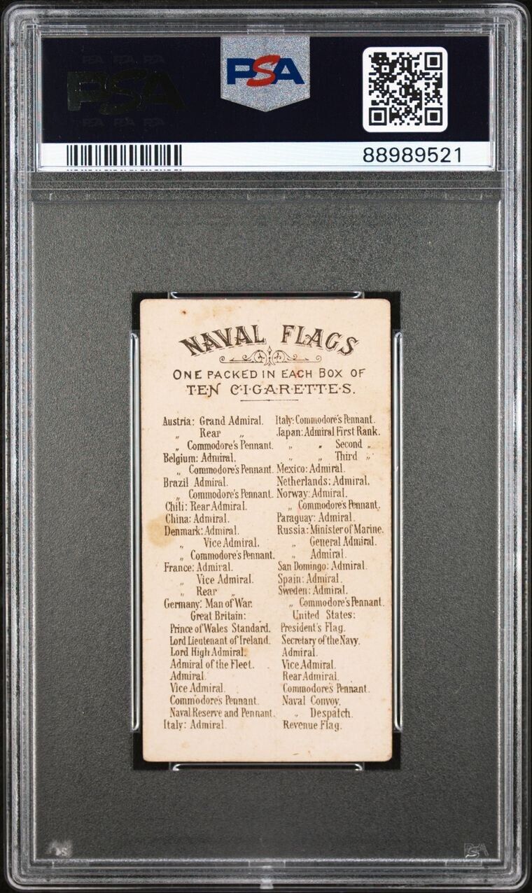 1886 N17 Allen & Ginter Naval Flags (PSA 3.5 VG+) Man of War, Germany