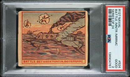 1930 R127 Naval Series of 24 (PSA 2 GD) Battle Between Monitor and Merrimac0