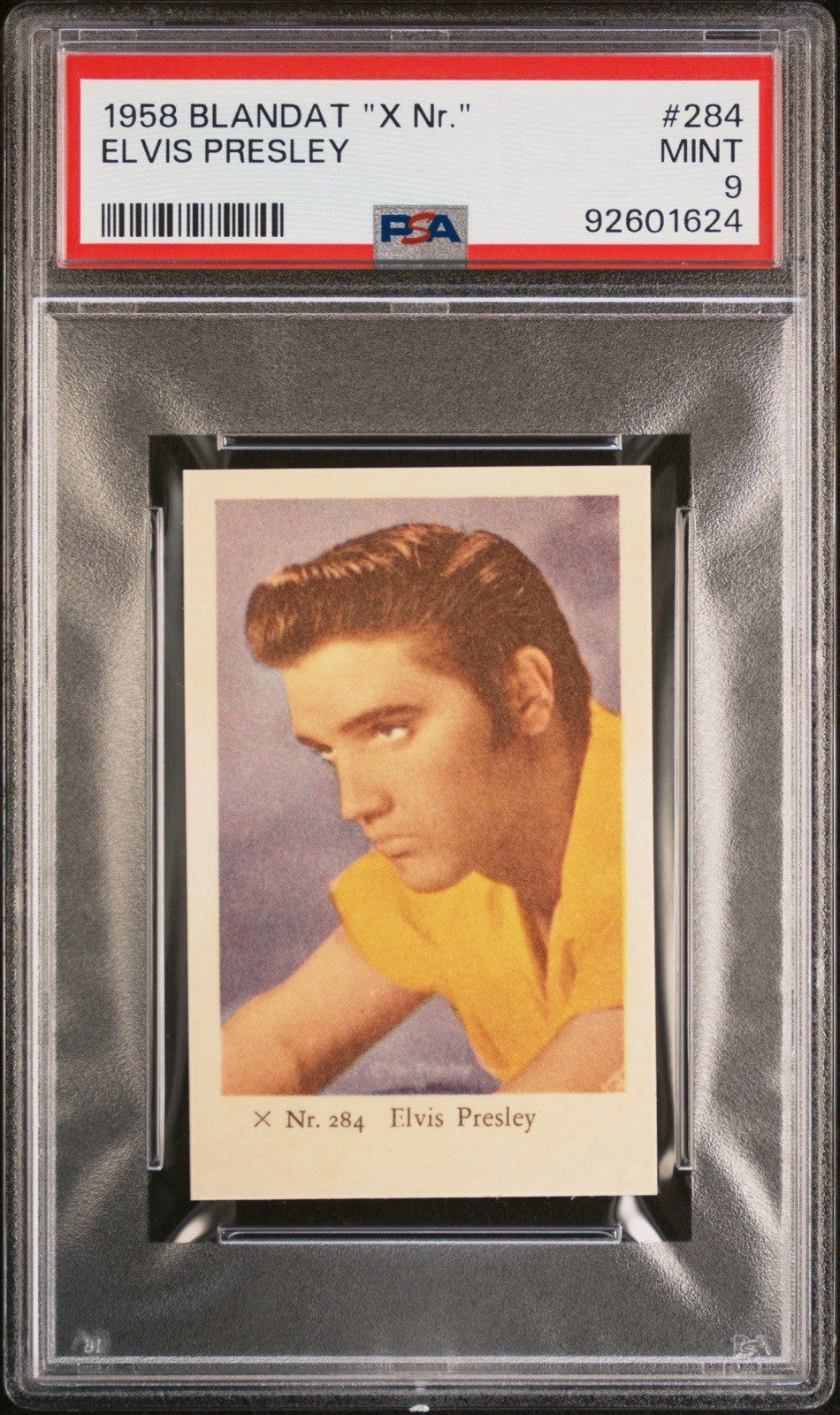 1958 Blandat #284 "X Nr." Elvis Presley (PSA 9 MINT) Pop 1, None Higher0