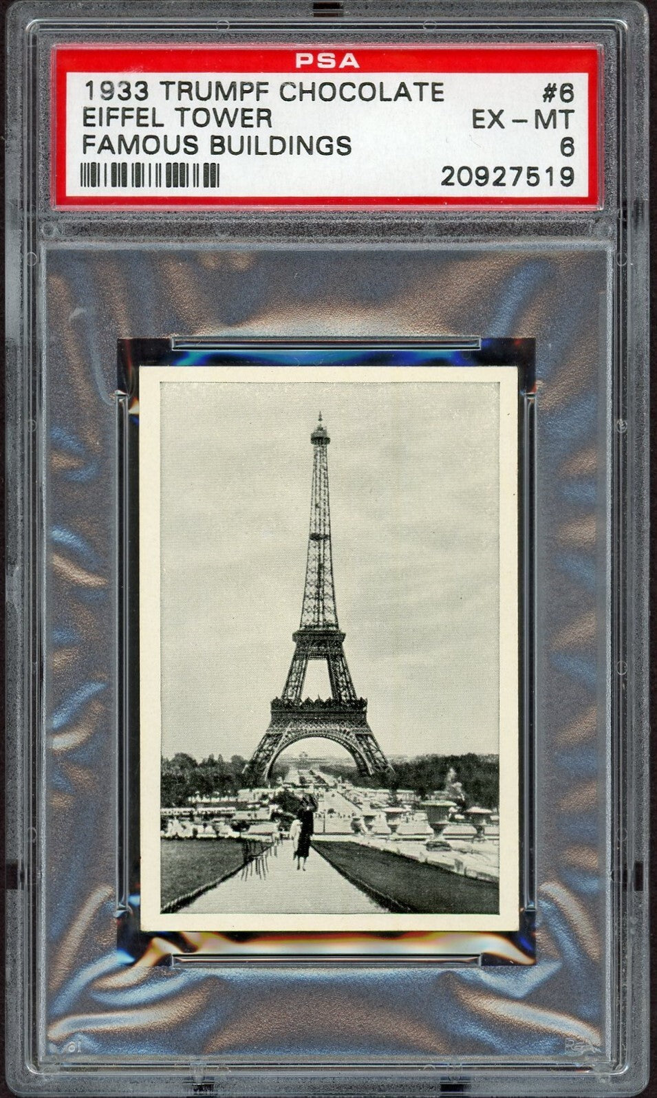 1933 Trumpf Chocolate Famous Buildings EIFFEL TOWER (PSA 6 EX/MT) High Grade0