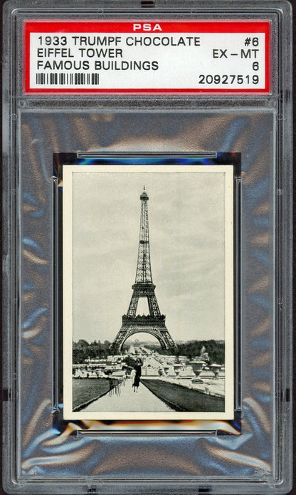 1933 Trumpf Chocolate Famous Buildings EIFFEL TOWER (PSA 6 EX/MT) High Grade0