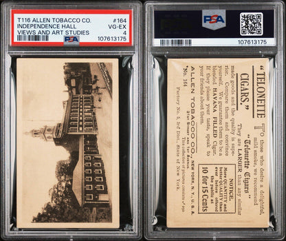 1903 T116 Allen Tobacco Telonette Cigars #164 INDEPENDENCE HALL (PSA 4 VGEX)2